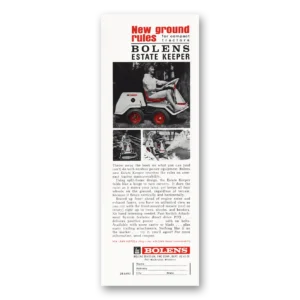 1964 Bolens Estate Keeper Tractor Print Ad | Ground Rules