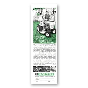 1964 Bolens Husky Tractor Print Ad | Party Crasher