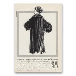 1964 Bonwit Teller Print Ad | Kimono Coat