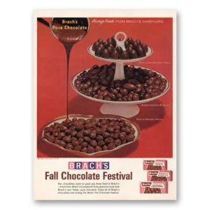 1964 Brachs Candy Print Ad | Fall Chocolate