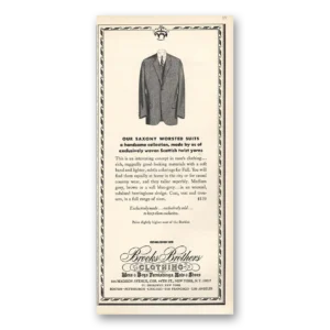 1964 Brooks Brothers Print Ad | Saxony Worsted Suits