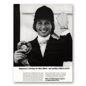 1964 Bulova Watch Print Ad | Blue Ribbon