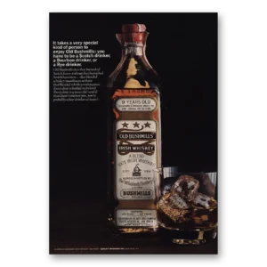 1964 Old Bushmills Whiskey Print Ad | 9 Years Old