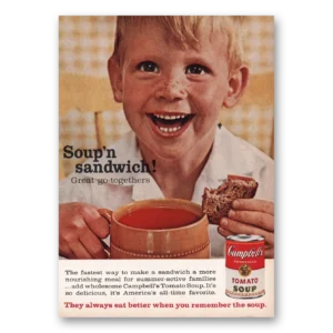 1964 Campbells Tomato Soup Print Ad | Sandwich
