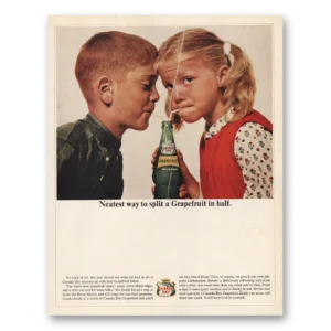 1964 Canada Dry Print Ad | Split Grapefruit