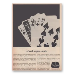 1964 Carte Blanche Credit Card Print Ad | Call Spade
