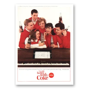 1964 Coca Cola Print Ad | Words And Music Piano