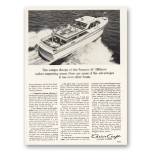 1964 Chris Craft Print Ad | Roamer 38 Offshore