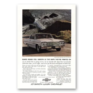 1964 Chevrolet Impala Print Ad | Roads Feel Smooth