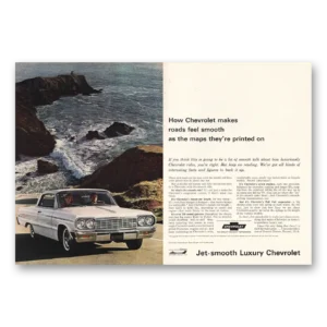 1964 Chevrolet Print Ad | Makes Roads Feel Smooth