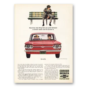 1964 Chevrolet Corvair Print Ad | Monza Only Thing That Can Come Between