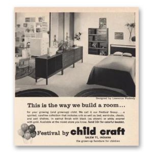 1964 Child Craft Furniture Print Ad | This Is Way We Build Room