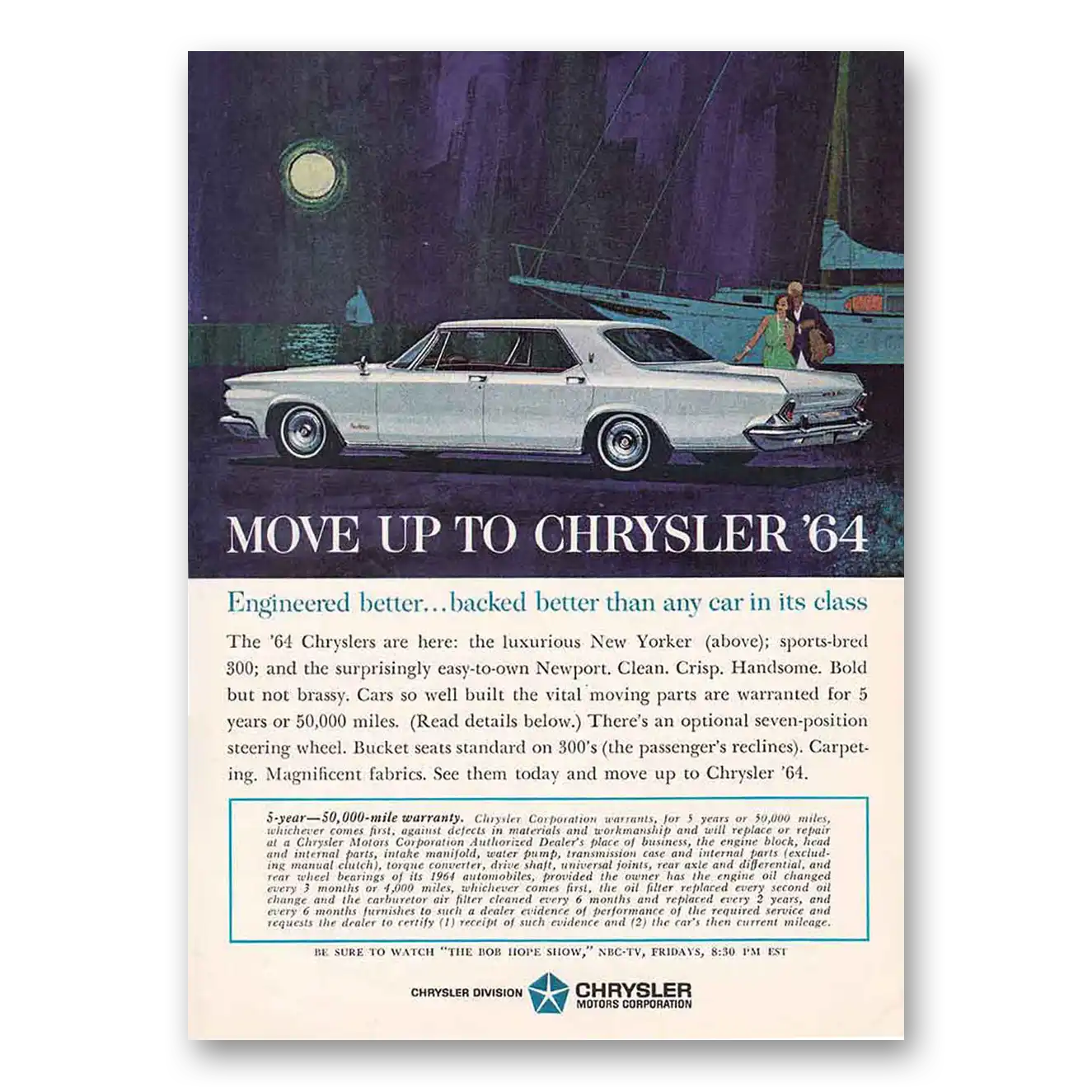 1964 Chrysler New Yorker Print Ad | Engineered