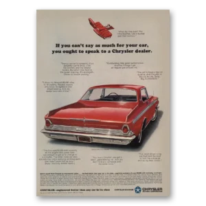 1964 Chrysler Print Ad | Cant Say As Much