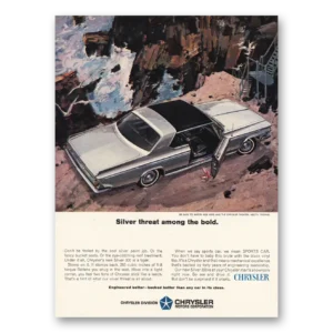 1964 Chrysler Silver 300 Print Ad | Threat Among Bold