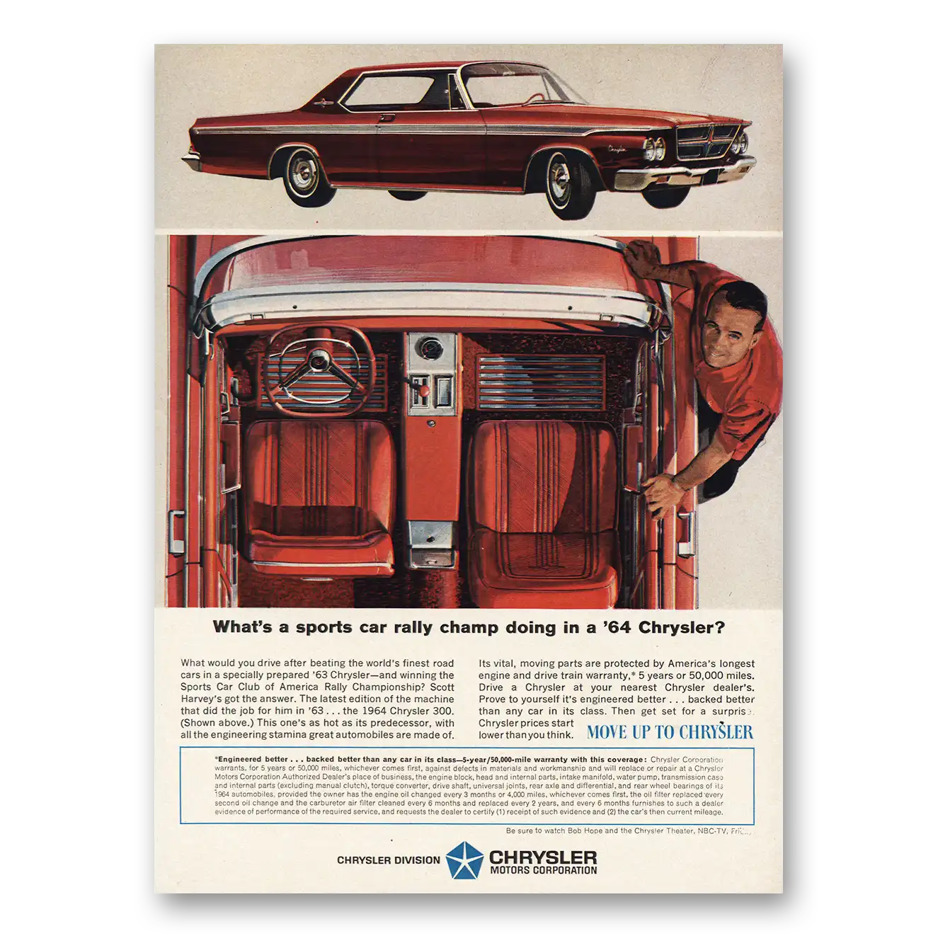 1964 Chrysler Print Ad | Sports Car Rally Champ