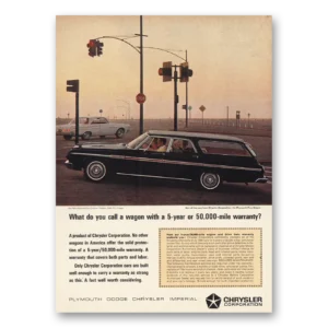1964 Chrysler Print Ad | 50000 Mile Warranty