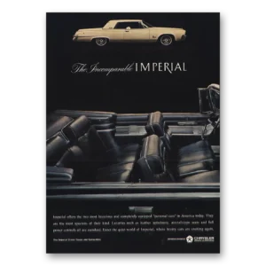 1964 Chrysler Imperial Print Ad | Incomparable