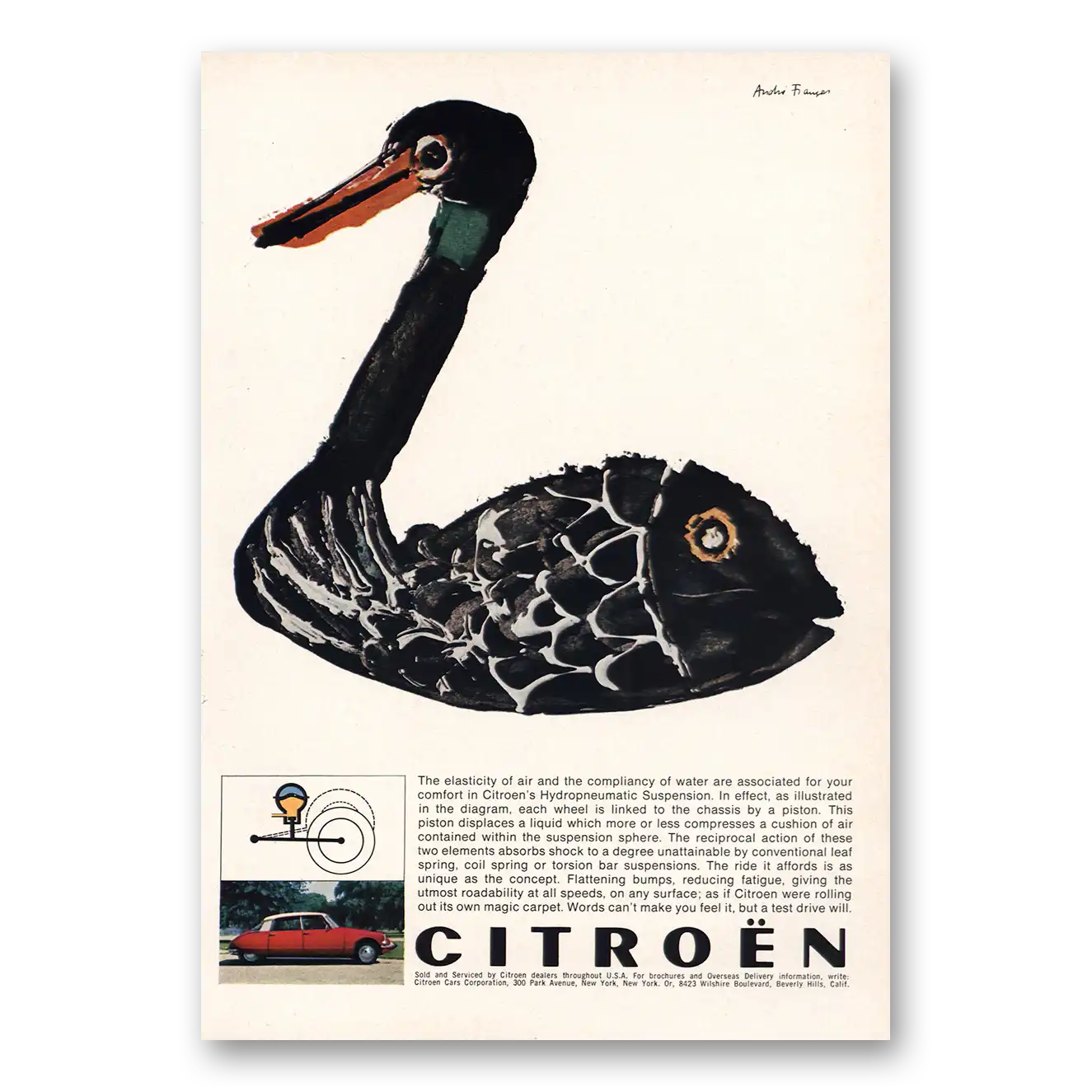 1964 Citroen Print Ad | Elasticity Of Air