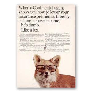1964 Continental Insurance Print Ad | Dumb Fox