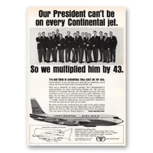 1964 Continental Airlines Print Ad | President