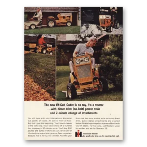 1964 Cub Cadet Print Ad | No Toy Its Tractor