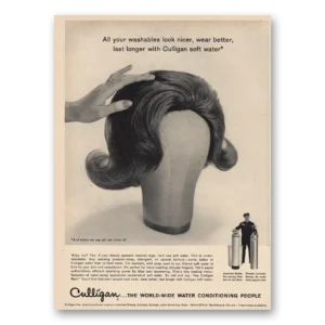 1964 Culligan Print Ad | Washables Look Nicer
