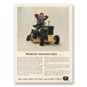 1964 John Deere Mowers + Tractors Print Ad | Weekend Retirement Plan