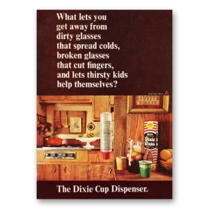 1964 Dixie Cup Print Ad | Dispenser