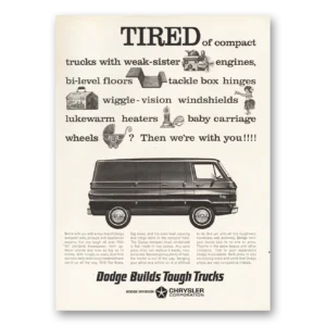 1964 Dodge Trucks Print Ad | Tired