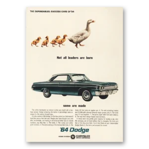 1964 Dodge Print Ad | Not All Leaders Are Born
