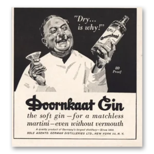 1964 Doornkaat Gin Print Ad | Doornkaat Gin