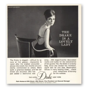 1964 Drake Hotel Print Ad | Lovely Lady