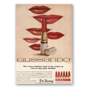 1964 DuBarry Beauty Print Ad | Glissando Lip Make Up