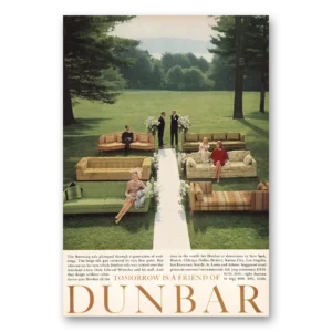1964 Dunbar Furniture Print Ad | Flowering Sofa