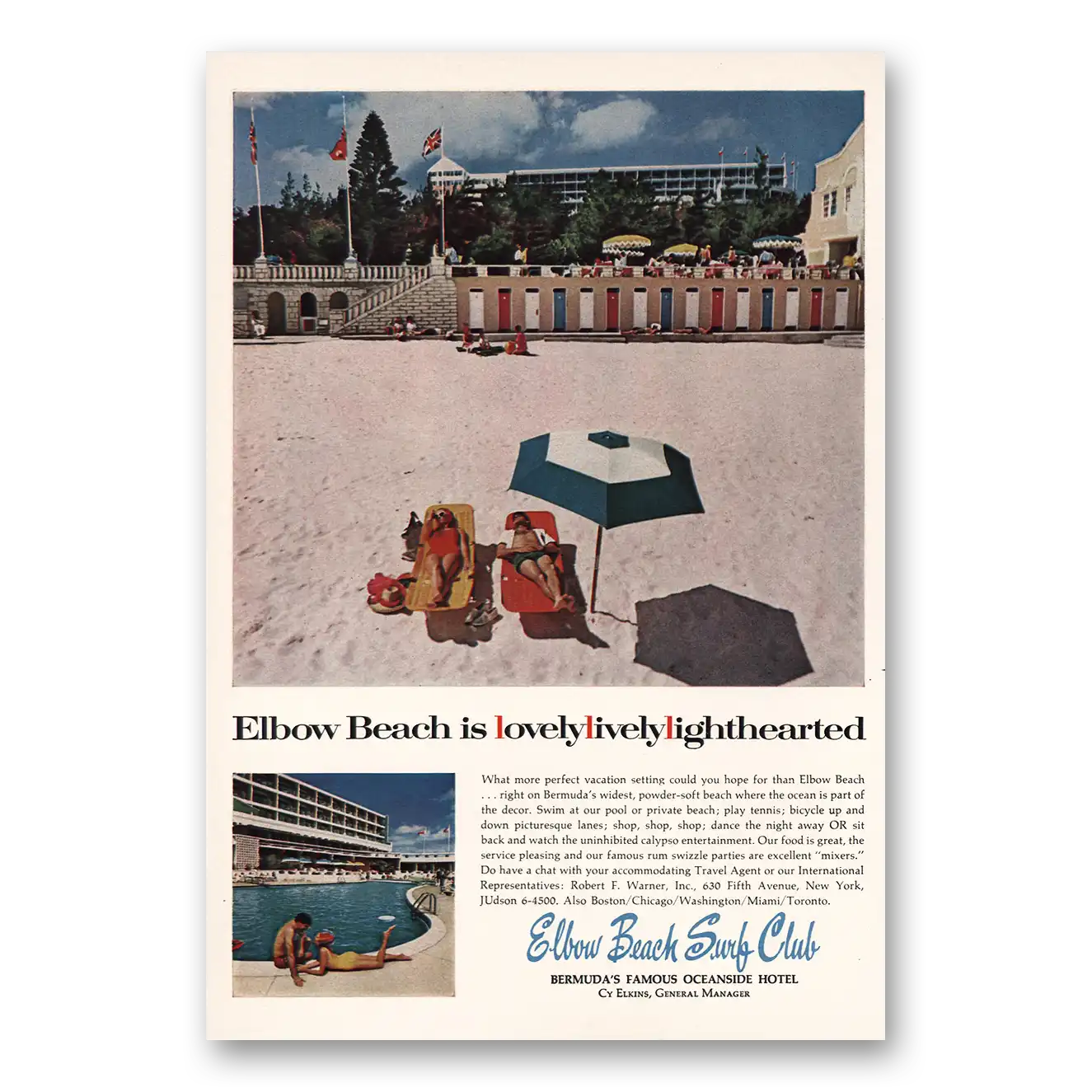 1964 Elbow Beach Hotel Print Ad | Lovely Lively Lighthearted