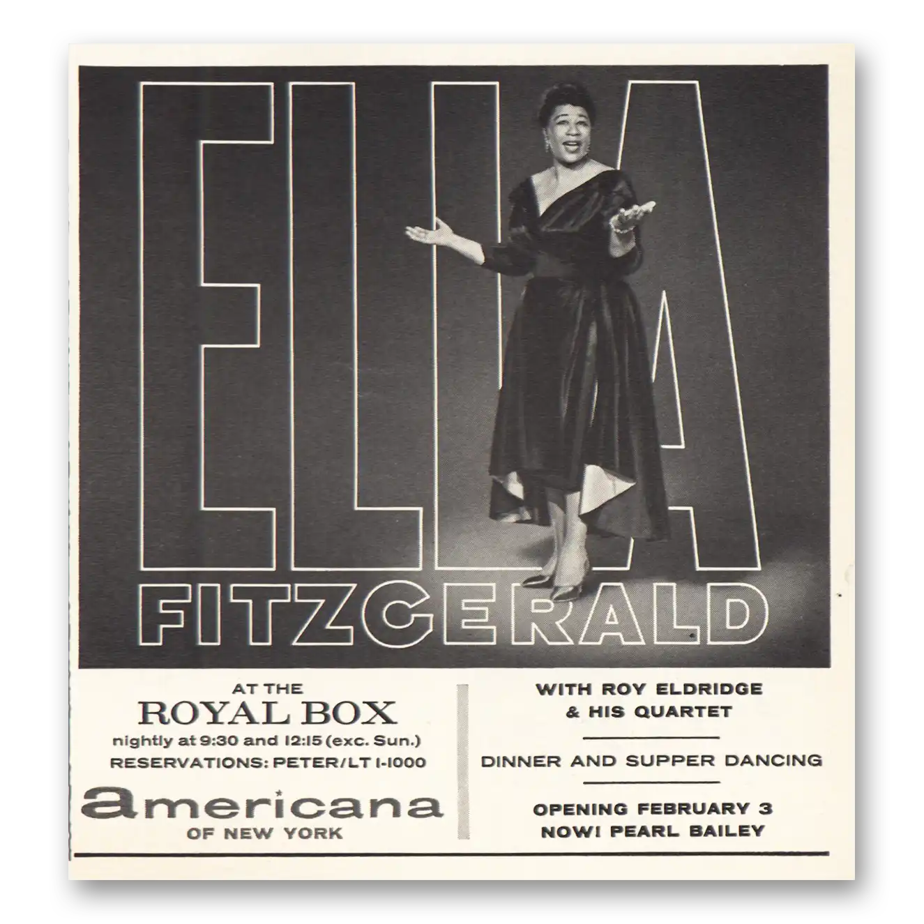 1964 Ella Fitzgerald Promo Print Ad | Ella Fitzgerald