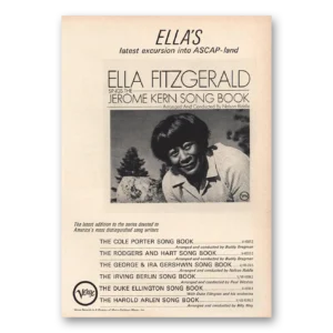 1964 Verve Records Print Ad | Ella Fitzgerald Jerome Kern Song Book