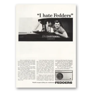 1964 Fedders Air Conditioning Print Ad | I Hate Fedders