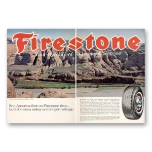 1964 Firestone Tires Print Ad | Colorado River