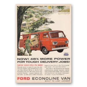 1965 Ford Econoline Van Print Ad | Tough Delivery