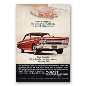 1964 Mercury Comet Print Ad | Durability Champion