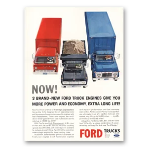 1964 Ford Trucks Print Ad | Engines Give You More Power