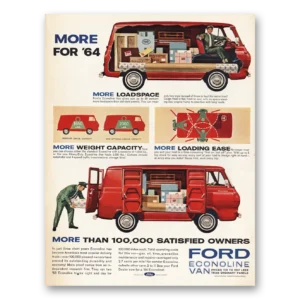 1964 Ford Econoline Van Print Ad | More For 64