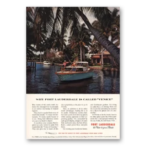 1964 Fort Lauderdale Florida Print Ad | Called Venice