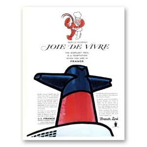1964 French Line Print Ad | Joie De Vivre