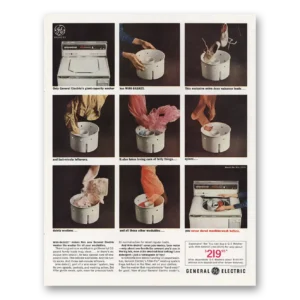 1964 General Electric Washer Print Ad | Ge Giant Capacity