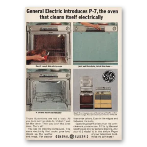 1964 General Electric Oven Print Ad | Ge P7 Oven