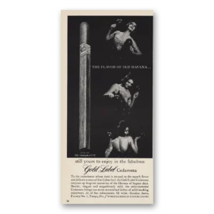 1964 Gold Label Cigars Print Ad | Old Havana