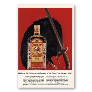 1964 Gordons Gin Print Ad | Changing Of The Guard